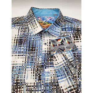 Robert Graham Cape Sim Men's 2XLT Button Up Dress Shirt Flip Cuff *Flaw Colorful
